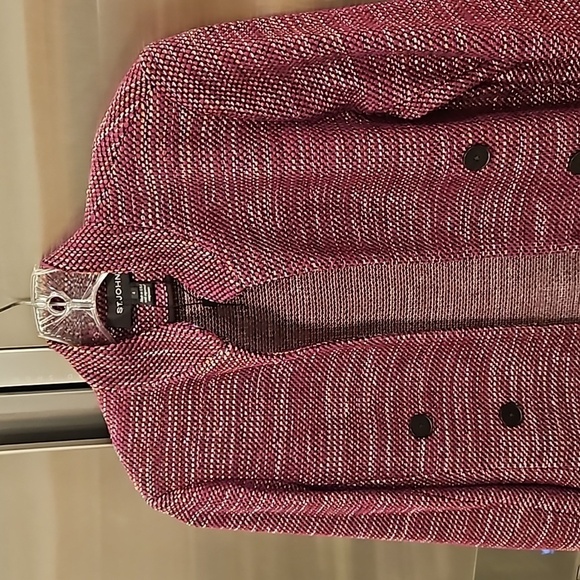 💕ST. JOHN💕 Ombre Ribbon Tweed Knit Jacket Mandarin Collar Pocket Flaps 6 NWOT - Picture 11 of 16